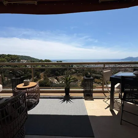 Stunning 3-room With Panoramic Views Over Cannes Lägenhet Le Cannet