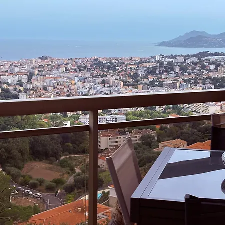 Lägenhet Stunning 3-room With Panoramic Views Over Cannes *